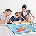 Handy Essentials Kids World Map, Dry Erase Map,Wall Decals [24 x 36 inches]