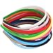 QingHan 20pcs 10mm Baby Girls Grosgrain Ribbon Hairband Lined Headbands For Teens