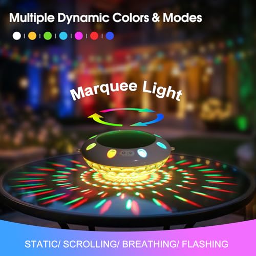 AearKing Floating Pool Light with Remote Control, Top and Bottom Color Solar Pool Light, LED Pool Light with RGB Dynamics, IP68 Waterproof Floating Pool Lamp IP68-2 Pieces