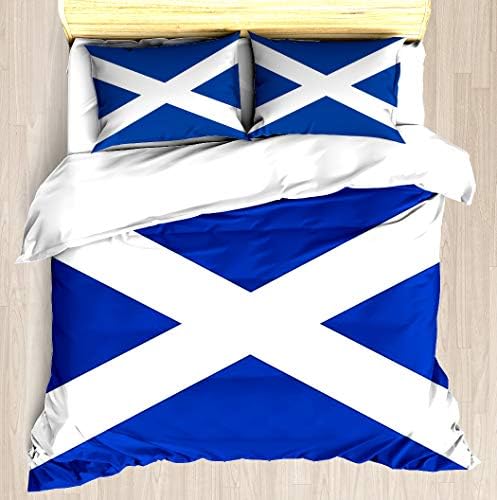 KJHJK Scotland - Duvet Cover Set Soft Comforter Cover Pillowcase Bed Set Unique Printed Floral Pattern Design Duvet Covers Blanket Cover Queen/Full Size