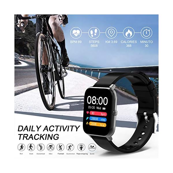 iporachx-Smart-Watch-14-Touch-Screen-Smartwatch-Fitness-Trackers-with-Heart-Rate-Monitor-Waterproof-IP67-Fitness-Watch-Pedometer-Stopwatch-Sleep-Tracker-Smart-Watch-for-Men-Women iporachx Smart Watch, 1.4" Touch Screen Smartwatch, Fitness Trackers with Heart Rate Monitor, Waterproof IP67 Fitness Watch Pedometer Stopwatch Sleep Tracker, Smart Watch for Men Women