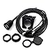 USB Flush Mount Cable – Rerii 2 Meter 6ft 2 USB Extension Flush, Dash, Panel Mount Cable, for Car, Boat, Motorcycle and More