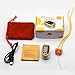 Children Fingertip Pulse Oximeter Blood Oxygen Saturation Monitor with Rechargeable Lithium Battery for Kids - Yonker K1(Yellow)