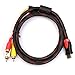 HDMI to RCA Cable Video Audio AV Cable 5Feet