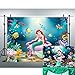 VVM 7x5ft Mermaid Backdrop Underwater World Photography Background for Baby Shower Pictures Children's Theme Birthday Party Decoration Props LXVV836
