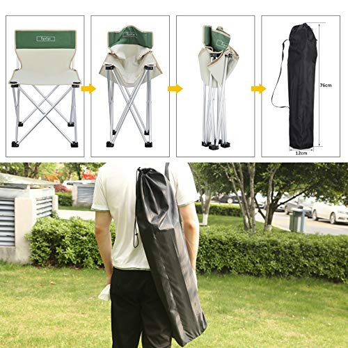 Synlyn Campingstuhl Klappbar Camping Faltstuhl Klappstuhl mit Tragetasche ultraleichter Angelstuhl Anglerstuhl Outdoor… – Bild 7