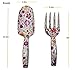 Megawodar Floral Print Garden Tools Set for Women Trowel and Fork