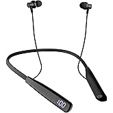 Travel Sports Essentials, Neckband Bluetooth Earbuds, Genuine Wireless Bluetooth 6.0 Headphones 80Hrs Playtime Headsets with Mic, IPX6 Waterproof Magnetic Earbuds, HD Sound for Running, Gym, Travel