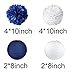 Nautical Party Decor Pom Poms Tissue Paper Lanterns Navy Blue Decorations for Baby Shower Boy Scout Banquet Birthday Party Nursery Decorations Bridal Shower Wedding Party Decorations