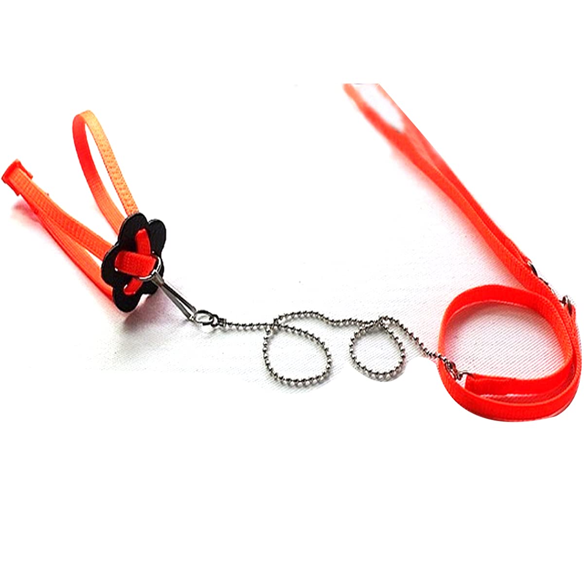 POPETPOP Bearded Dragon Harness and Leash Adjustable Lizard Reptiles Harness Leash for Amphibians Small Pet Animals Working Outdoor 1.2M Orange