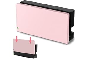 TIKOdirect Custom Faceplate Cover for Nintendo Switch Charging Dock, Hard PC Slim Shell Anti-Scratch [No Screwdriver Installation] for Switch Dock, Pink