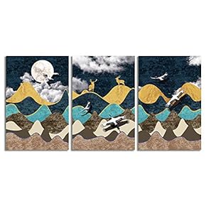 NWT Canvas Wall Art Abstract Chinese Landscape Painting...