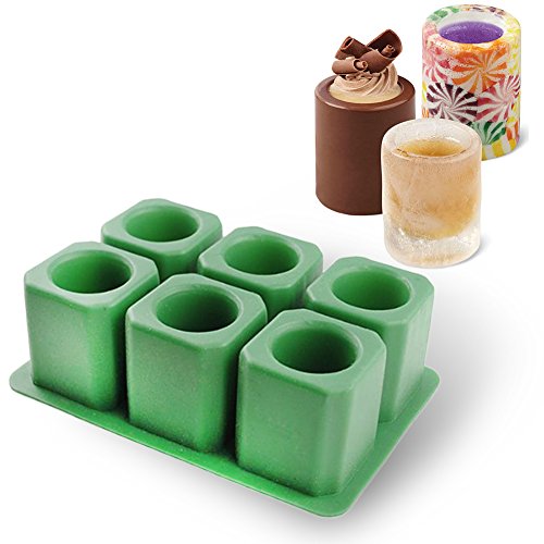 IC ICLOVER Food Grade Silicone ICE Shot Glass Ice Cube Tray Mold Summer Drink Mixing Shooter