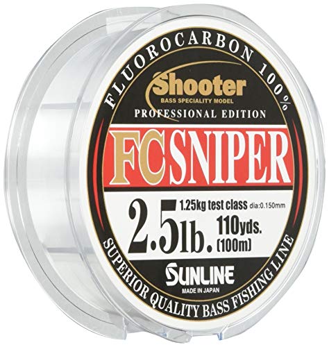 SUNLINE Fluorocarbon Line Shooter, Sniper, 328.1 ft (100 m), 2 lbs, Natural Clear at Amazon