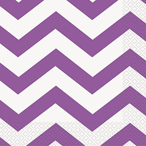 Purple Chevron Paper Napkins, 16ct