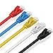 TNP Ethernet Cable Cat 6 Flat Cable, Cat 6 Ethernet Cable 10 ft, Flat Wire (Multi-Color 5 Pack) Cat6 Ether Network Internet Cord Performance Tangle Free LAN Internet Ethernet Patch Cables Connector