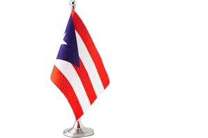 MFLAGPERFT Puerto Rico Flag Puerto Rican Table Desk Small Mini Flags Decorations