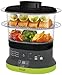 T-fal VC1338 Balanced Living Compact 2-Tier Electric Food Steamer, 4-Quart, Black