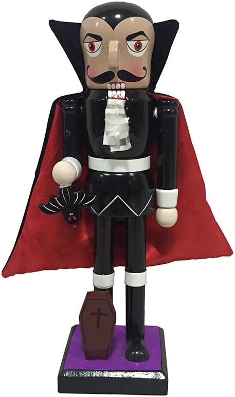 Nutcrackers - Santa's Workshop 10” Dracula Nutcracker, Black/Red
