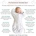Amazing Baby Transitional Swaddle Sack with Arms Up Half-Length Sleeves and Mitten Cuffs, Small, 0-3 months, 6-14 lbs, Tiny Elephants, Sterling (Arms Up Swaddle, Transition Swaddle Sleep Sack)