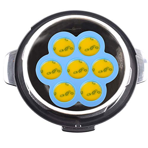 Hhyn Silicone Egg Bites Molds for Instant Pot Accessories, Reusable Baby Food Storage Container and Freezer Tray with Lid Sous Vide Egg Poacher Fits for 5, 6, 8 qt Pressure Cooker BPA Free - Thumbnail 2