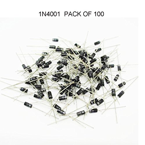 100Pcs 1N4001 DO-41 50V 1A General Purpose Rectifier Diode Reverse Voltage 50V Forward Current 1A