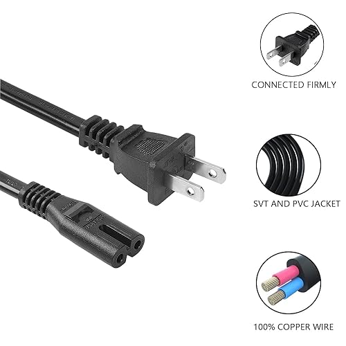 AC Power Cord for Sony PS5/ PS3/PS4 PlayStation Slim, Xbox One