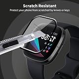 FiiMoo Screen Protector for Fitbit Sense 2 Versa 4 3 2 Pack 3D Full Coverage 5H view 3