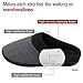 HomeIdeas Men's Woolen Fabric Memory Foam Anti-Slip House Slippers, Winter Breathable Indoor Shoes