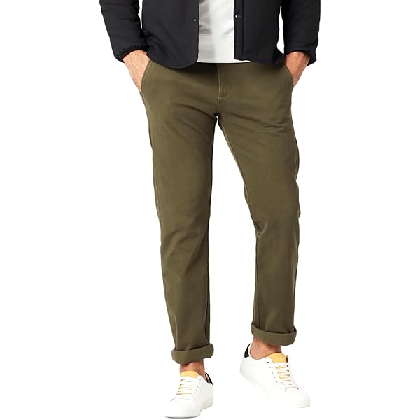 Short Femme Dockers Original Chino - Taille 30 Slim - Couleur Sahara Kaki - Mélange Coton/Lin - Coupe Mi-Haute - Poches Passepoilées