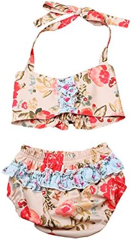 Baby Girls Swimwear Two Piece Swimsuits Beach Wear (2-3 Year, Multicoloured)