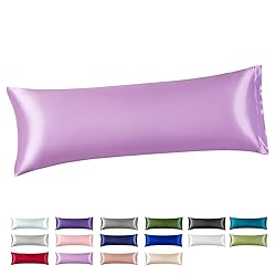 Satin Body Pillow Cover, Lavender Silky Cooling