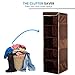 ZOBER Hanging Closet Organizer, 5-Shelf - Hanging Storage Organizer Shelves for Clothes, Towels, Toys - College Dorm Room, Nursery, & Home Closet