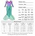 HenzWorld Little Girls Dresses Mermaid Costume Princess Ariel Dress Up for Birthday Gift Halloween Role Pretend Cosplay Xmas Party Clothes Outfits Sequins Mermaid Tails Outfit Kids Children 5-6 Years