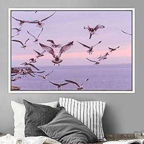 signwin Framed Canvas Wall Art Flying Together Birds...
