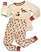 Leveret Boys Girls Kids Two Piece Cotton Pajamas Fox Size 5 Years