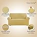 Easy-Going Stretch Sofa Slipcover 1-Piece Sofa Cover Furniture Protector Couch Soft with Elastic Bottom for Kids, Polyester Spandex Jacquard Fabric Small Checks (Sofa, Beige)