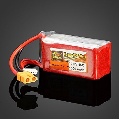 ZOP Power 14.8V 1500mAh 4S 45C Lipo Battery XT60 Plug