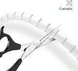shinfly Cable Tidy Sleeve 3m Wire Organizer 16/22mm with Clip White view 4