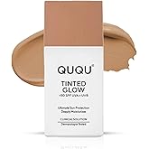 QUQU Daily tinted Sunscreen SPF 50 - Airy-Light tinted mineral Moisturizer with Zinc Oxide Broad Spectrum SPF 50 Protection, Lightweight Makeup Finish, Hydrating Skin Care, FSA-Friendly Size #210