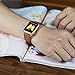 PEAK ZHANG Compatible with Apple Watch Band, 38mm 40mm Women Top Grain Leather Strap for iWatch Series 5,4,3,2,1 (Light Brown+Champagne Gold Clasp, 38mm 40mm S/M)