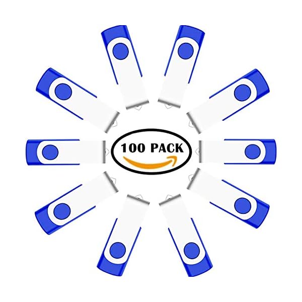 USB 512MB Flash Drive 100 Pack, EASTBULL USB 2.0 Swivel USB Stick Bulk Gig Stick Pen Memory Stick Metal Thumb Fold… – Bild 8