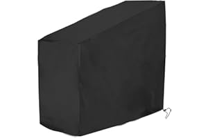 MERWDEEYT Exercise Bike Cover, Upright Cycling Protective Cover Stationary Bike Cover for Indoor & Outdoor, Dustproof Waterproof Fitness Bicycle Cover with Drawstring, Black, 56x49x23 In