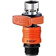 Claber 8587 Quick-Fit Tap Connector Set Indoor Faucet Adapter, 1.6 x 2.1 x 1.9, Black/Orange