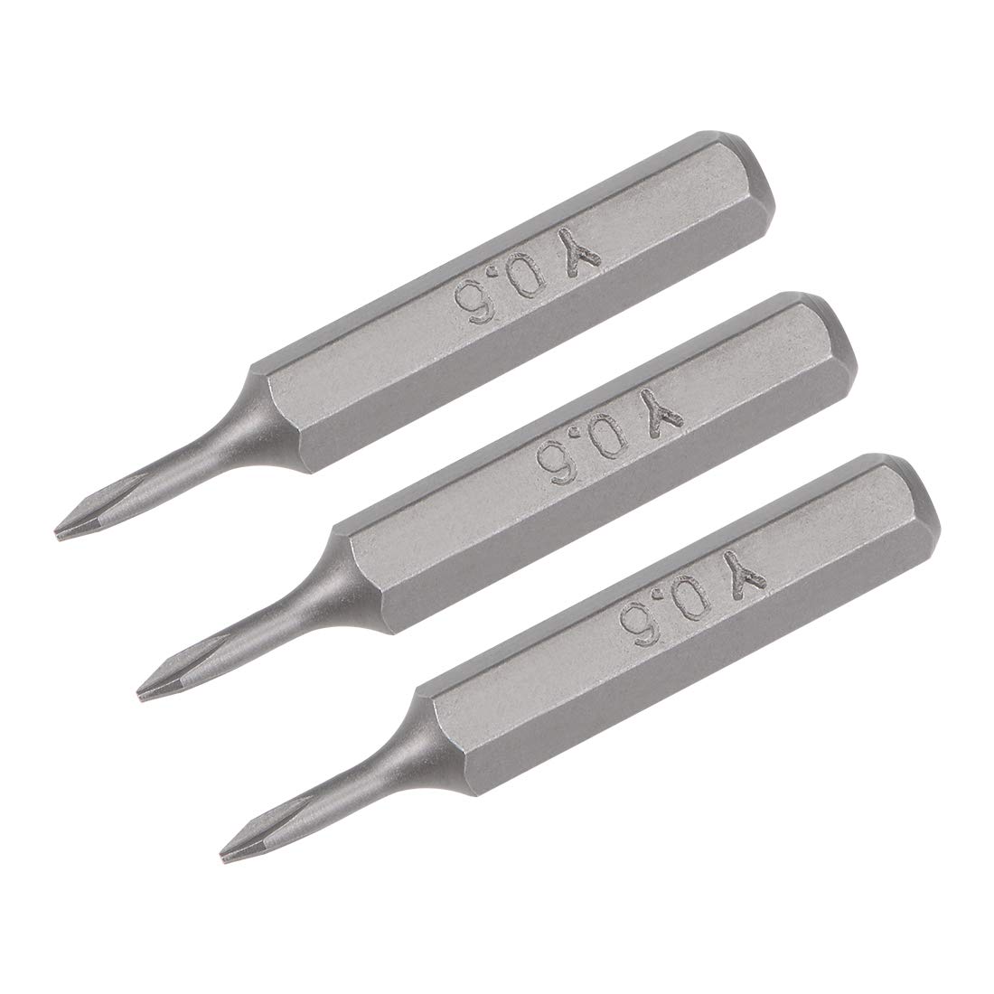 sourcing map Screwdriver Bits 3pcs 5/32 Inch Hex Shank Y0.6 Screwdriver Bit Set 28mm Length S2 Screw Driver Kit Tools
