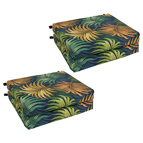 20-Inch By 19-Inch Patterned Outdoor Spun Polyester Chair Cushions (Set Of 4)  93454-4Ch-Reo-61