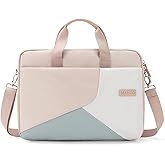 Laptop Bag For Women 15.6 Inch Slim Computer Briefcase Sleeve Case, Shockproof Cushion & Back Luggage Strap