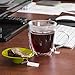 Primula Double Wall Glass Mug and Tea Bag Buddy – Temperature Safe 16 oz. Clear Glass Mug – 100% Food Grade Green Silicone Tea Bag Buddy – Dishwasher and Microwave Safe Set