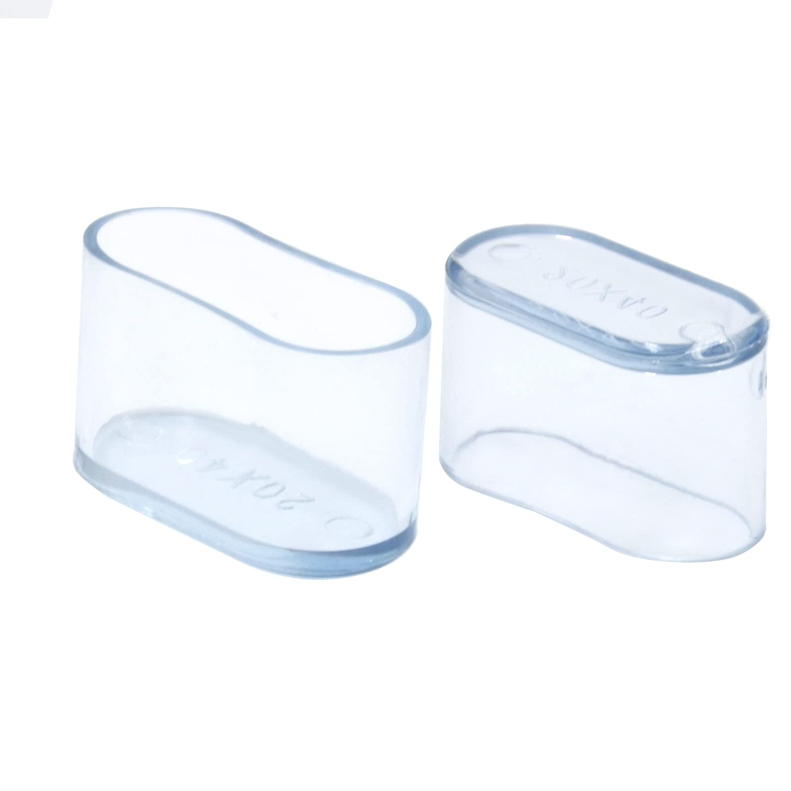Flyshop 8Pcs Transparent Oval Chair Leg Caps Soft PVC Chair Leg Floor Protectors Furniture Table Covers 13/16" X 1-9/16" (20 x 40mm)
