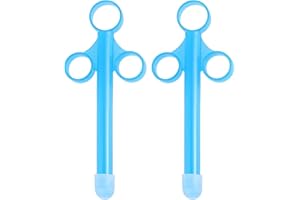 2Pcs Lube Applicator Syringes, Tube Launcher Shooter Reusable Lubricant Oil Injector Propeller Lube with Smooth Round Cap Syr